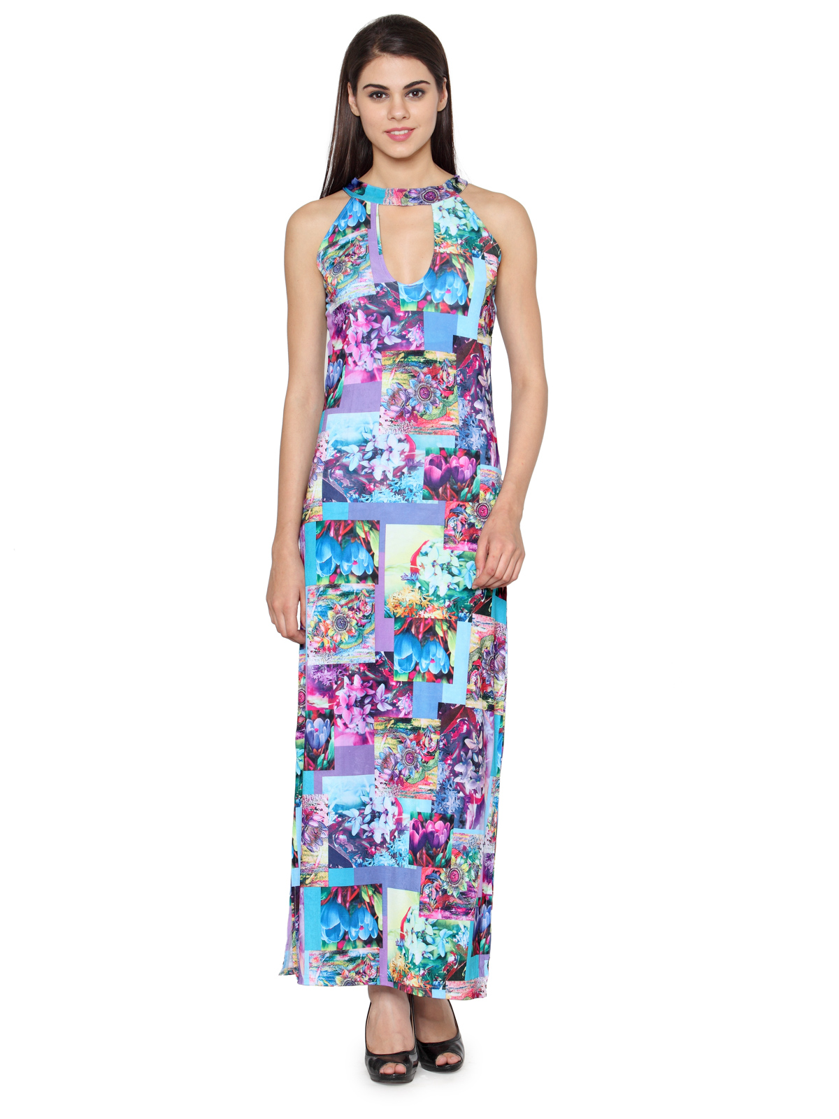 Choker Printed Maxi dress